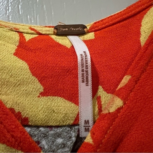 Free People Medium Aloha State of Mind Patchwork Dolman Festival Blouse O3 - Picture 5 of 6